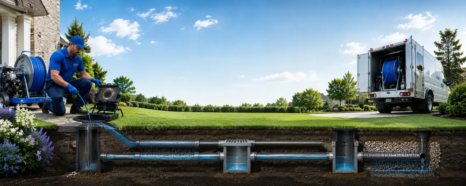 Outdoor drain cleaning information for Reinholds, PA